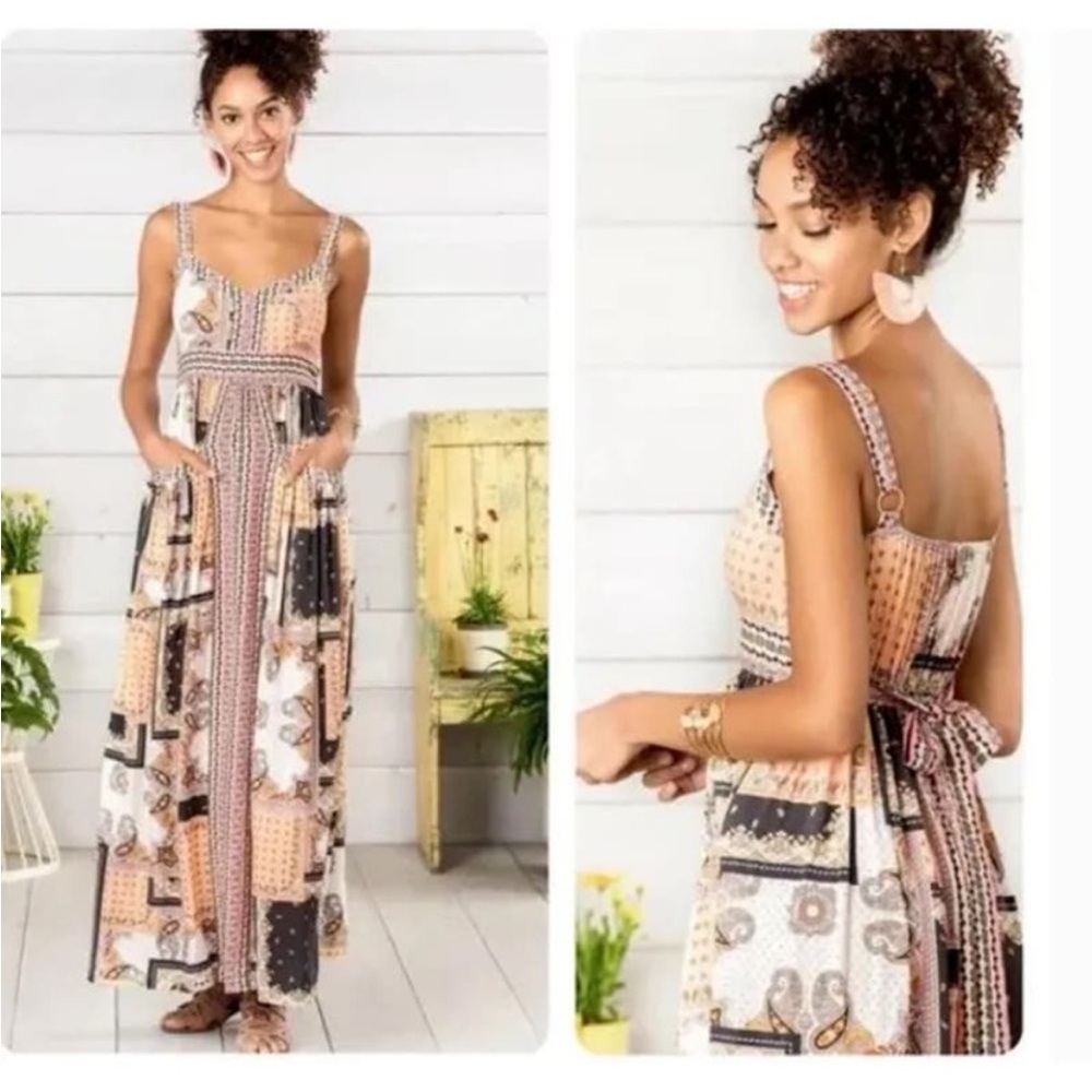 Matilda Jane Perfectly Paisley Patchwork Maxi Dress Size Small